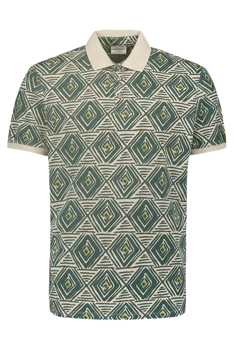 POLO PIQUE ALLOVER PRINTED STRETCH CEMENT 4