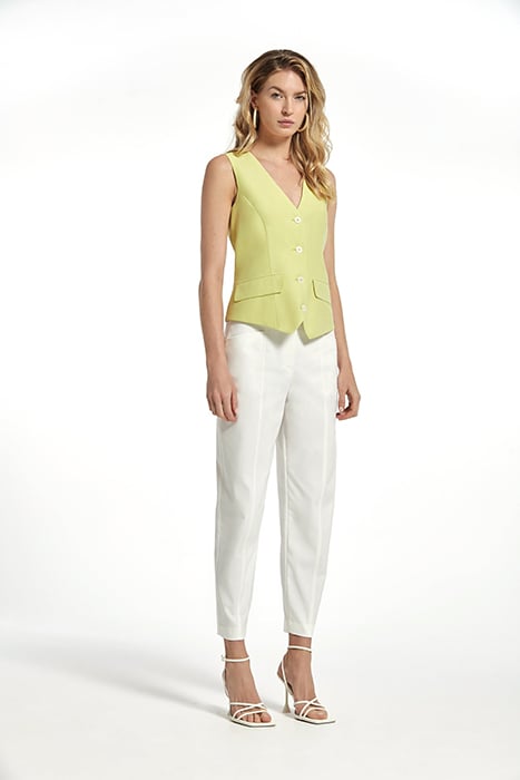STRETCH COTTON GEJON TROUSERS WHITE 3