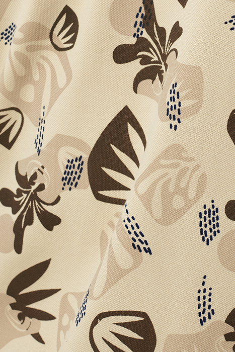 POLO PIQUE ALLOVER PRINTED GARMENT DYED STRETCH CEMENT 7