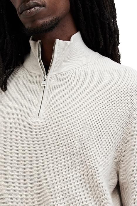 ASPEN ZIP FUNNEL PALE GREY MARL 5