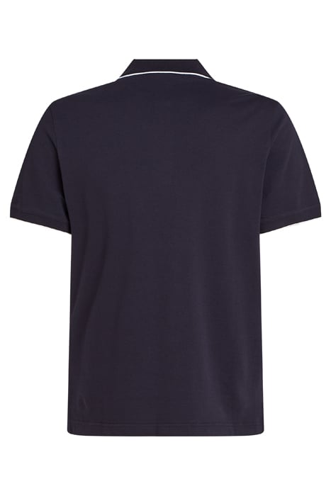 CALVIN KLEIN SLIM FIT STRETCH PIQUE TIPPING POLO NIGHT SKY 5