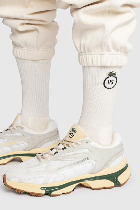 LACOSTE X HIGHSNOBIETY – LOGO SOCKS EGGSHELL 2