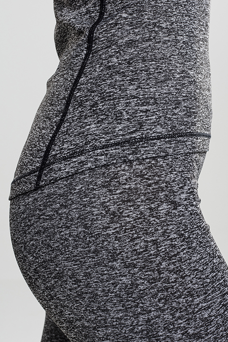 LADIES ACTIVE MELANGE TRAININGS TOP CHARCOAL/WHITE/BLACK 10