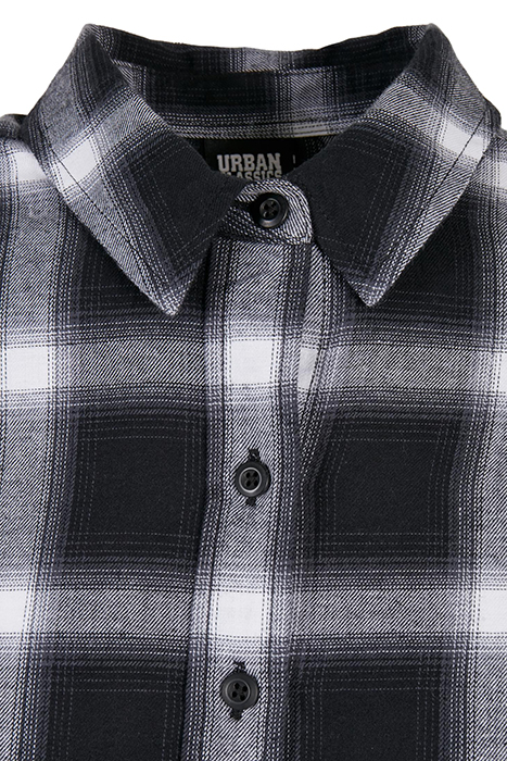 LADIES COTTON CHECK SHIRT DRESS BLACK/WHITE 8