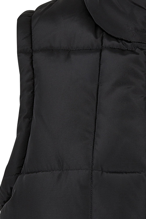 LADIES REVERSIBLE CROPPED PUFFER VEST BLACK/FUCHSIA 9