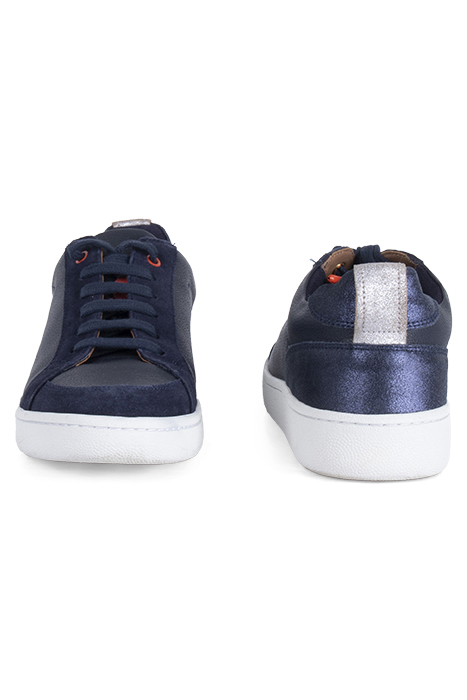 LEATHER AND SUEDE TRAINER DISP NAVY MULTI 2