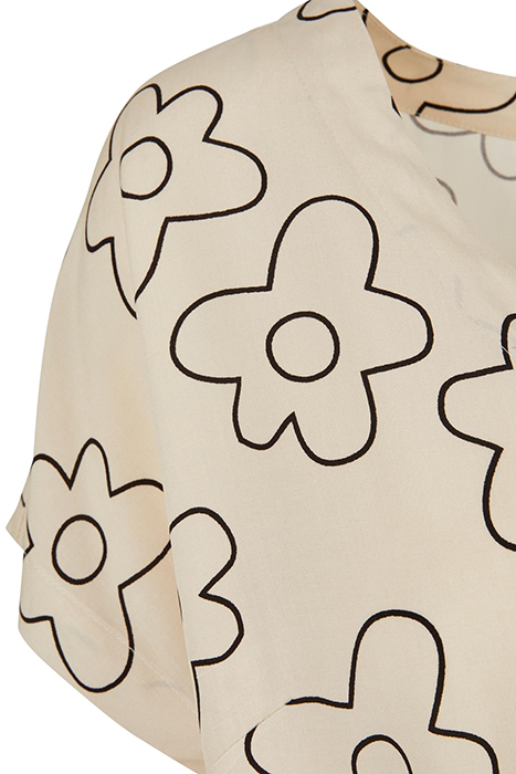 LADIES SHORT VISCOSE BELT JUMPSUIT SOFTSEAGRASSFLOWER 9