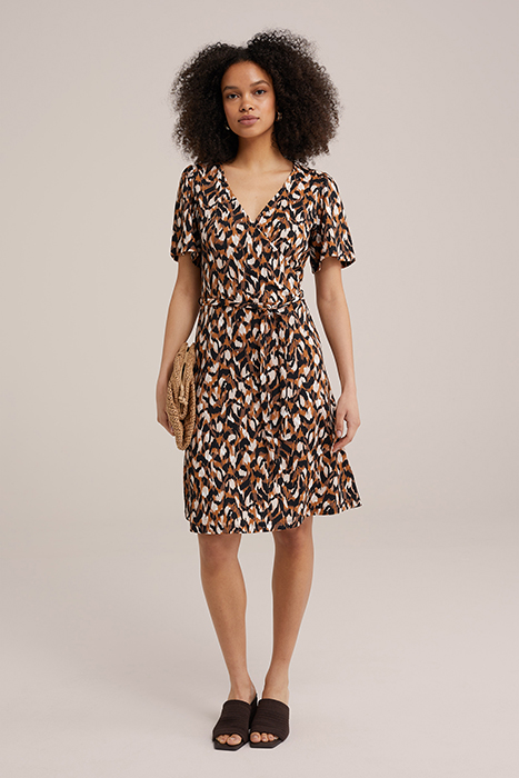 DRESS MIDI RUST BROWN 2