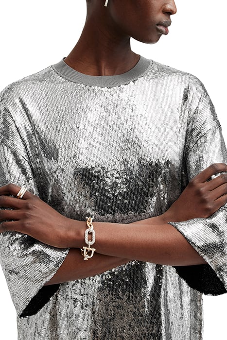 OPAL LOGO DRESS SILVER/BLACK 9