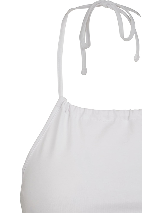 LADIES CROPPED NECKHOLDER TOP WHITE 9