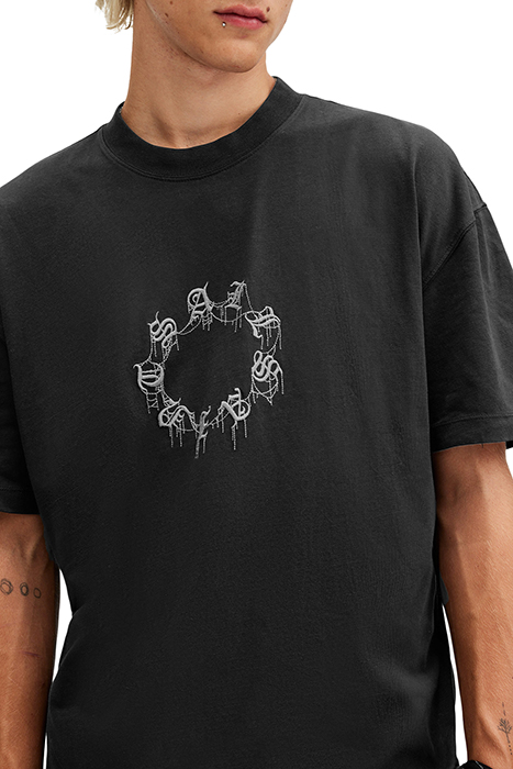 CRYPTIERRA SS CREW WASHED BLACK 5