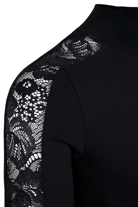LADIES LACE STRIPED LS BLACK 9