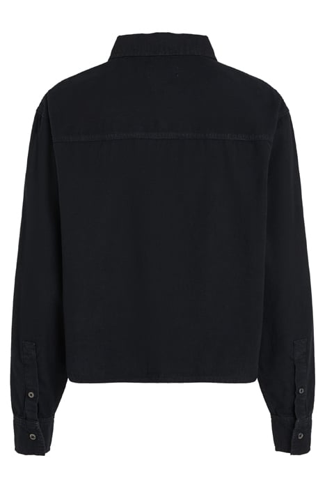 CROPPED DAD DENIM SHIRT DENIM BLACK 5