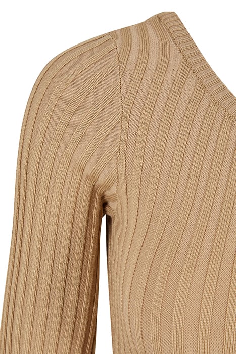 LADIES SHORT RIB KNIT ONE SLEEVE SWEATER UNIONBEIGE 7