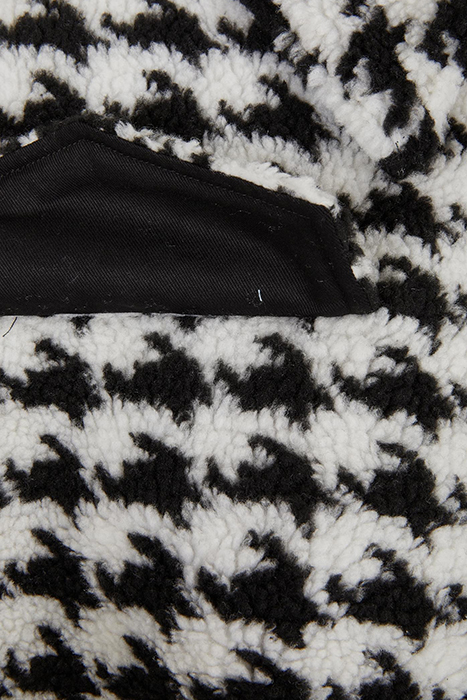 LADIES AOP SHERPA OVERSHIRT BLACKHOUNDSTOOTH 10