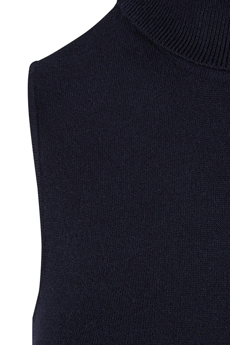 LADIES KNITTED ECO VISCOSE TURTLENECK DRESS BLACK 10