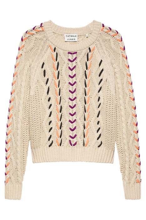 KNIT WITH CABEL PATTERN MOONBEAM 4