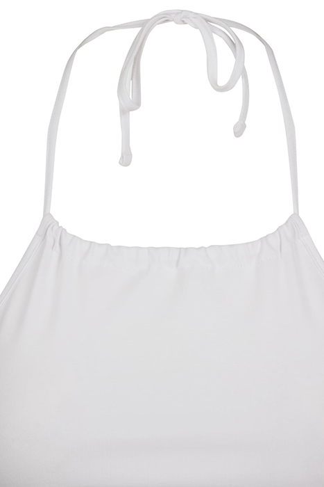 LADIES CROPPED NECKHOLDER TOP WHITE 8
