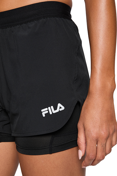 ROSATE RUNNING SHORTS WITH INNER TIGHTS BLACK 6