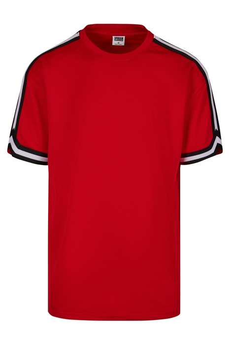 OVERSIZED STRIPES MESH TEE CITYRED 4