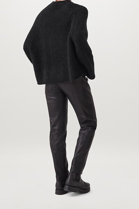 MAULDEN MOCK NECK JUMPER BLACK 2