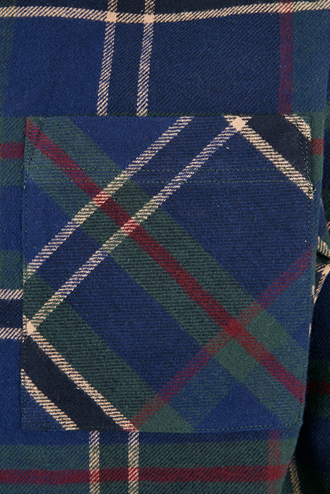 CHECKED MOUNTAIN SHIRT DARKBLUE/BOTTLEGREEN 10