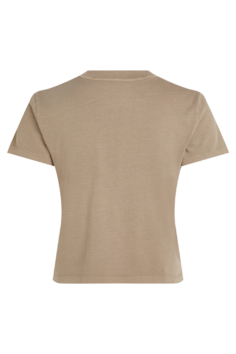 CALVIN KLEIN SLIM FIT WASHED PUFF PRINT T-SHIRT TAUPE GRAY 5