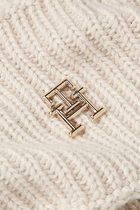 ELEVATED RIB BEANIE IN CASHMERE BLEND GREY 3