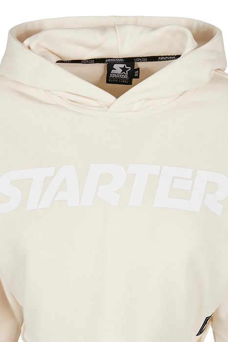LADIES STARTER CROPPED HOODY PALEWHITE 10
