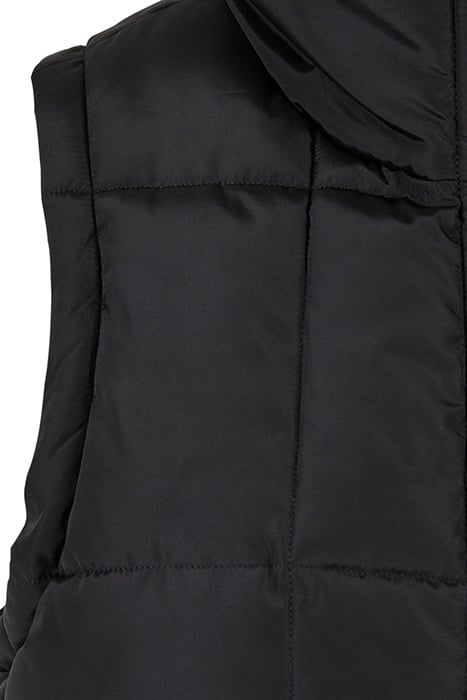 LADIES REVERSIBLE CROPPED PUFFER VEST BLACK/REALVIOLET 9