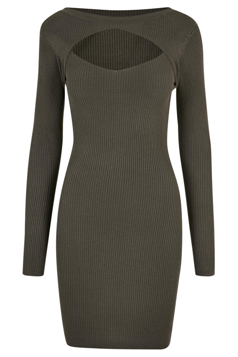 LADIES CUT OUT DRESS OLIVE 4