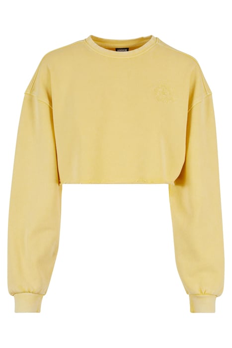 LADIES CROPPED FLOWER EMBROIDERY TERRY CREWNECK VINTAGESUN 4