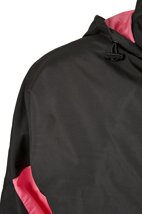LADIES STARTER COLORBLOCK HALFZIP WINDBREAKER BLACK/PINKGRAP 9