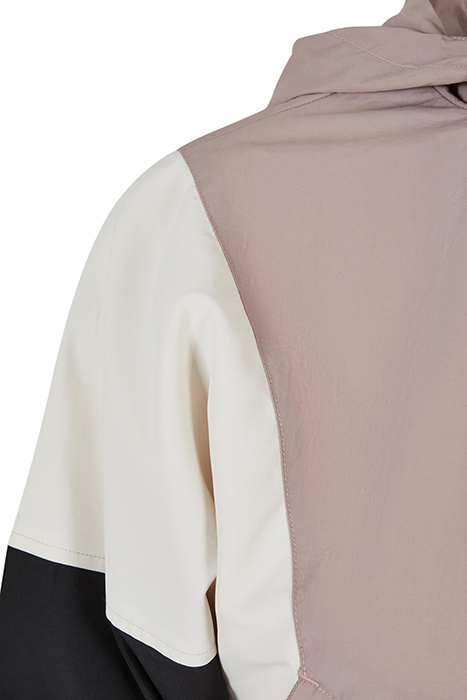 LADIES SHORT 3-TONE CRINKLE JACKET DUSKROSE/WHITESAND/BLACK 9