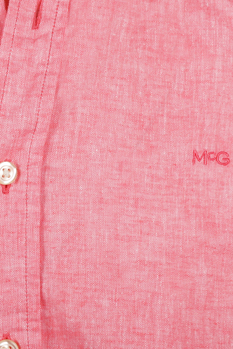 COTTON LINEN SHIRT CORAL RED 9
