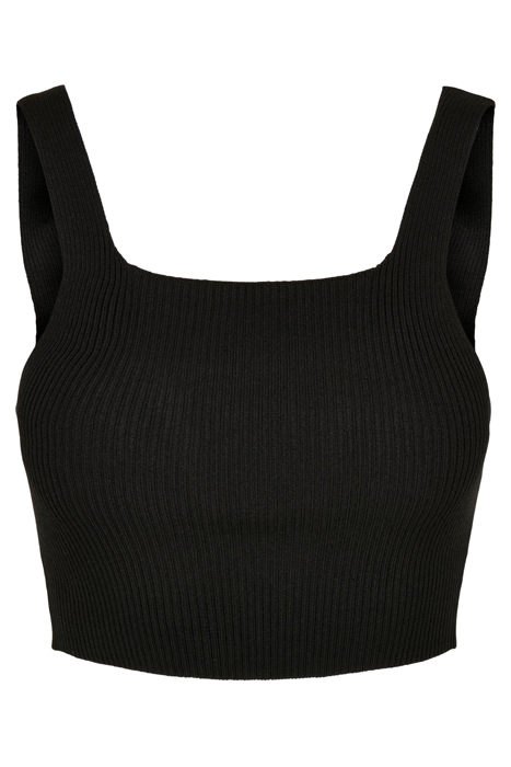 LADIES CROPPED KNIT TOP BLACK 4