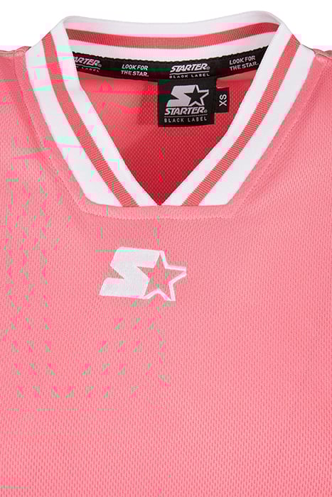 LADIES STARTER CROPPED MESH JERSEY PINKGRAPEFRUIT/WHITE 9