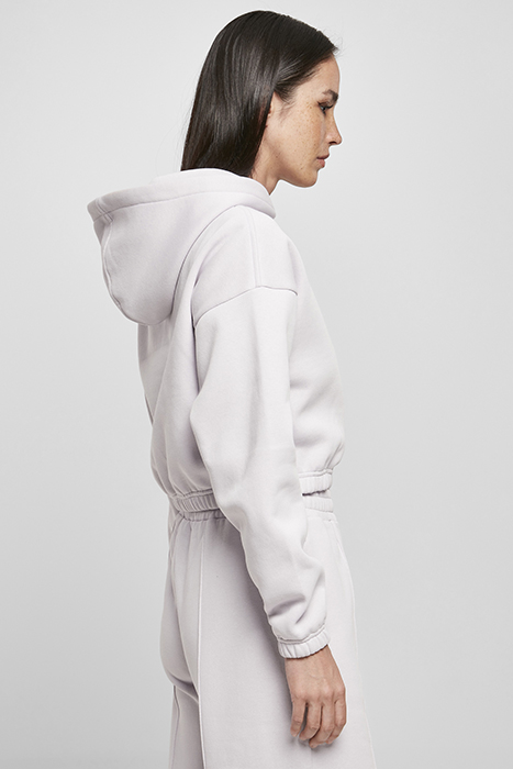 LADIES SHORT OVERSIZED SWEAT HOODY SOFTLILAC 6