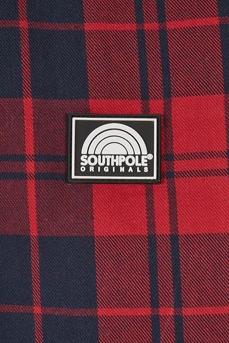 SOUTHPOLE CHECK FLANNEL SHERPA JACKET RED 10