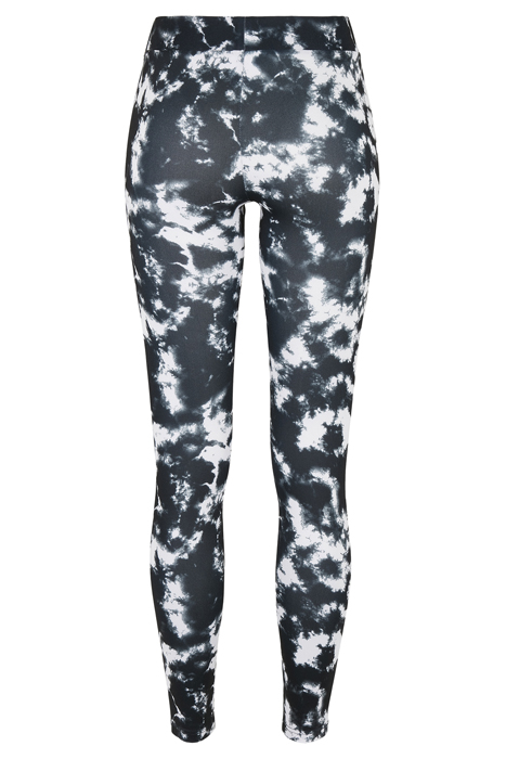 LADIES TIE DYE LEGGINGS BLACK/WHITE 4