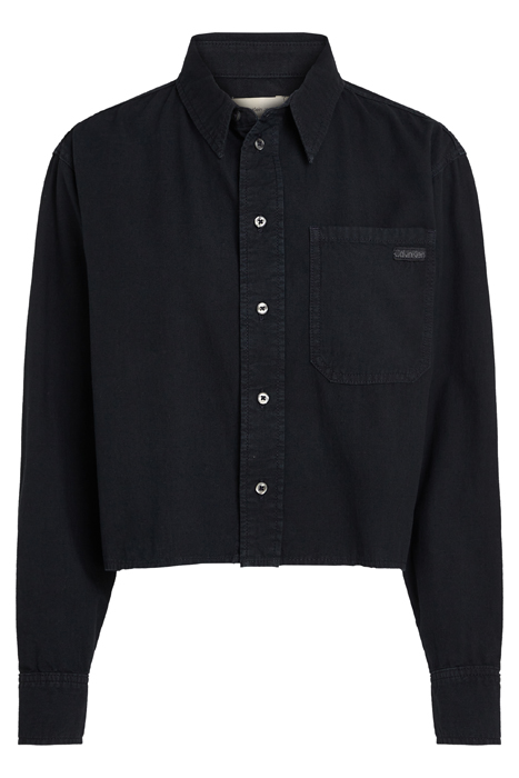 CROPPED DAD DENIM SHIRT DENIM BLACK 4