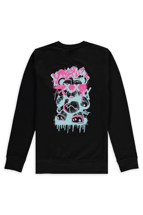 UNISEX GRAFFITI TEDDY SWEATER BLACK 2