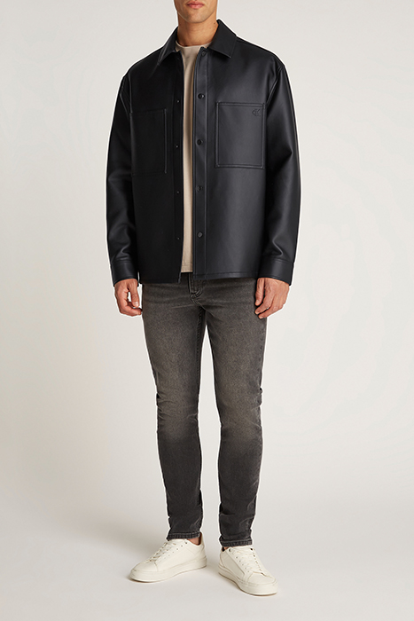 FAUX LEATHER SHIRT CK BLACK 3