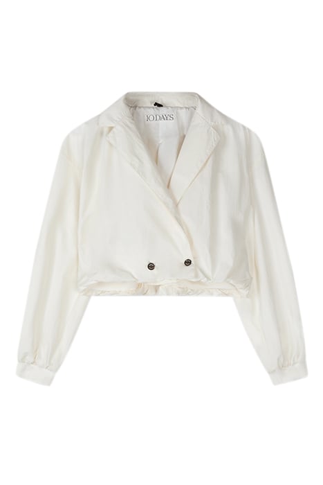 CROPPED BLAZER JACKET ECRU 4