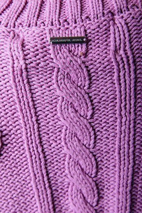 OLIVIA CABLE KNITWEAR SWEATER VIOLET PINK 3