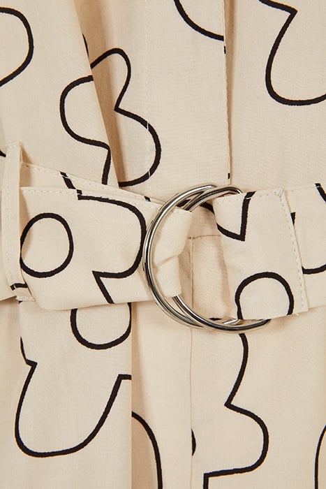 LADIES SHORT VISCOSE BELT JUMPSUIT SOFTSEAGRASSFLOWER 10