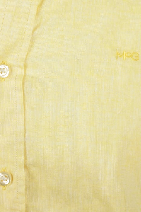 COTTON LINEN SHIRT LEMON YELLOW 9