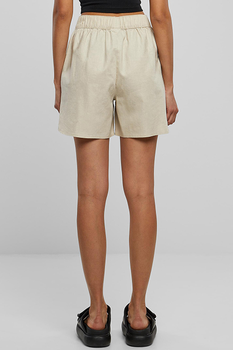 LADIES LINEN MIXED SHORTS SOFTSEAGRASS 2