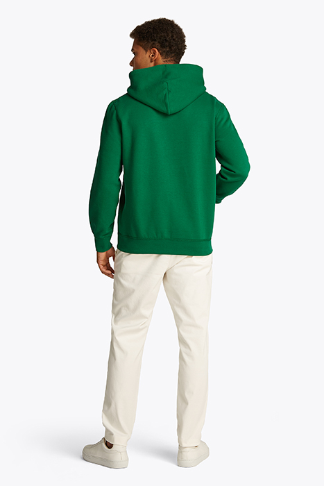 ESS SEASONAL FLEECE REGULAR FIT HOODIE, GREEN 3