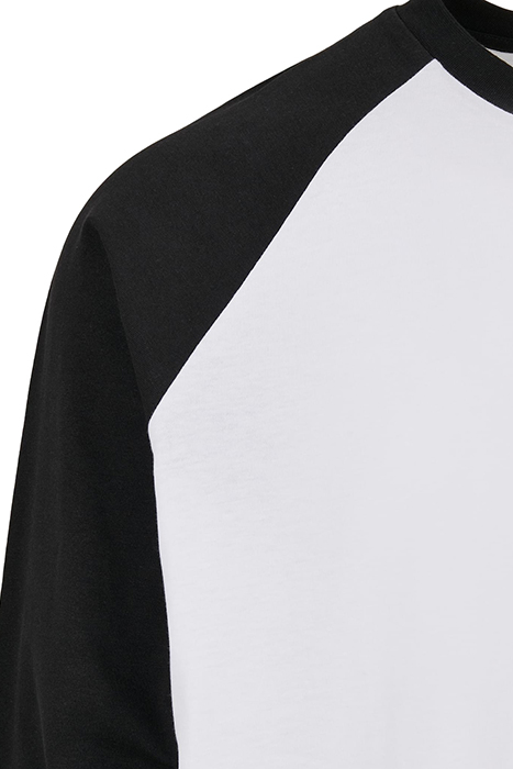 ORGANIC OVERSIZED RAGLAN LONGSLEEVE WHITE/BLACK 9